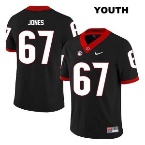 Youth Georgia Bulldogs NCAA #67 Caleb Jones Nike Stitched Black Legend Authentic College Football Jersey QSC2754LL